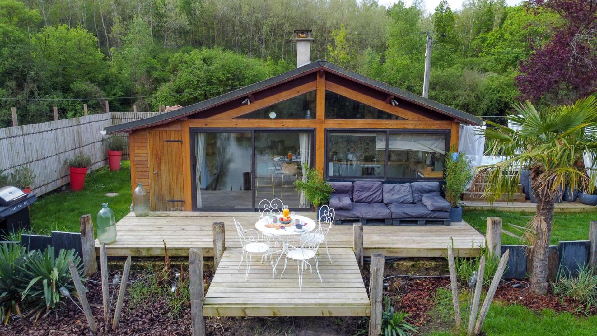 Kaebane 85, Lodge Avec Spa Au Bord De L'Eau Prouilly المظهر الخارجي الصورة